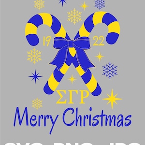 SGRHO Merry Christmas Design - 1922- Sigma Gamma Rho Bundle SVG & PNG Zip File