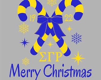 SGRHO Merry Christmas Design - 1922- Sigma Gamma Rho Bundle SVG & PNG Zip File