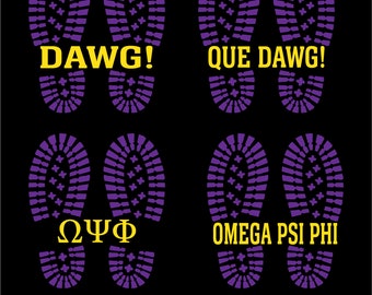 Omega Psi Phi - Q Dog Boots Design Bundle 16 Files Included SVG, Jpg, Pdf, Png Zip File