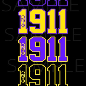 1911 Omega Psi Phi Fraternity- Q Dog  Bundle SVG & PNG Zip File- Single Color and Layered