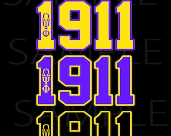 1911 Omega Psi Phi Fraternity- Q Dog  Bundle SVG & PNG Zip File- Single Color and Layered