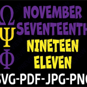 November Seventeenth 1911 Omega Psi Phi - Q Dog Design SVG, Pdf, JPG & PNG Zip File