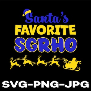 Santa&#39;s Favorite SGRHO Design - 1922- Sigma Gamma Rho Bundle SVG & PNG Zip File