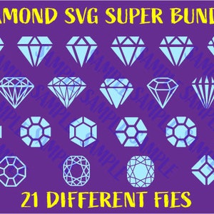Diamond Clipart SVG Super Bundle Zip File