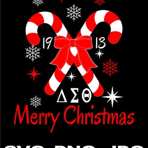 Delta Merry Christmas Design-Delta Sigma Theta- SVG, Jpg, & Png Zip File Design T-shirt or Print Design Instant Download