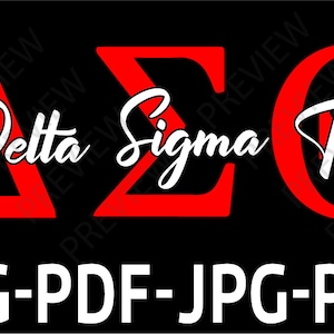 Delta Sigma Theta Split Design SVG, Jpg, Png, Pdf Zip File Design T-shirt or Print Design Instant Download