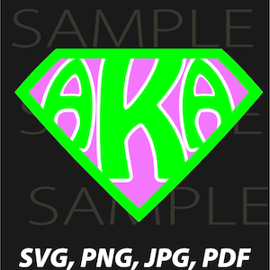 AKA -Alpha Kappa Alpha Super Shield Design SVG & PnG Zip File Design T-shirt or Print Design Instant Download