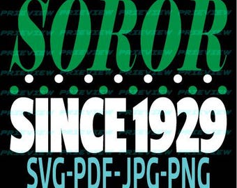 SORORS Desde 1929 Iota Phi Lambda 1929 SVG, Jpg, Png, Pdf Archivo Zip 8 Archivos Incluidos Diseño Diseño de Camiseta o Impresión Descarga Instantánea y DTF