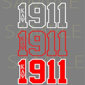 1911 Kappa Alpha Psi Fraternity Bundle SVG & PNG Zip File- Single Color and Layered