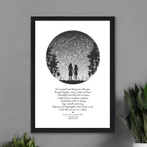Cadeau belle-mère / Cadeau maman en prime / Cadeau personnalisé pour la fête des Mères pour belle-mère / Cadeau carte des étoiles / Poème pour la fête des Mères / Cadeaux astronomie