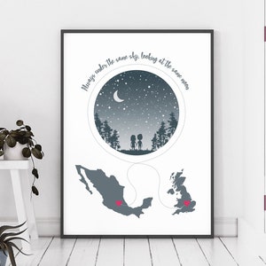 Geschenk für Fernbeziehungen / Geschenk für Fernfreunde / Geschenk für Fernfreunde / Umzugsgeschenk / Umzugsgeschenk