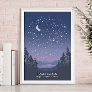 Regalo de aborto espontáneo / Mapa estelar personalizado / Regalo por aborto espontáneo / Pérdida de bebé / Recuerdo de aborto espontáneo / Regalo por pérdida de bebé / Impresión de cielo nocturno