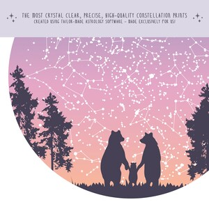 Första mors dag-presenten / Första mors dag-presenten / Mors dag-present från dotter / Stjärnkarta-tryck / Personlig stjärnkarta / Present till nybliven mamma bild 3