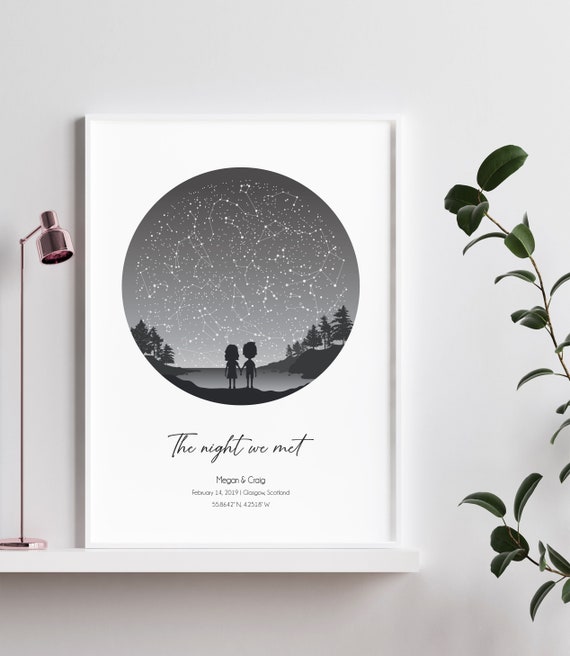 Stars From The Day We Met The Night We Met / Custom Star Map By Date / Stars The Day We | Etsy  Singapore