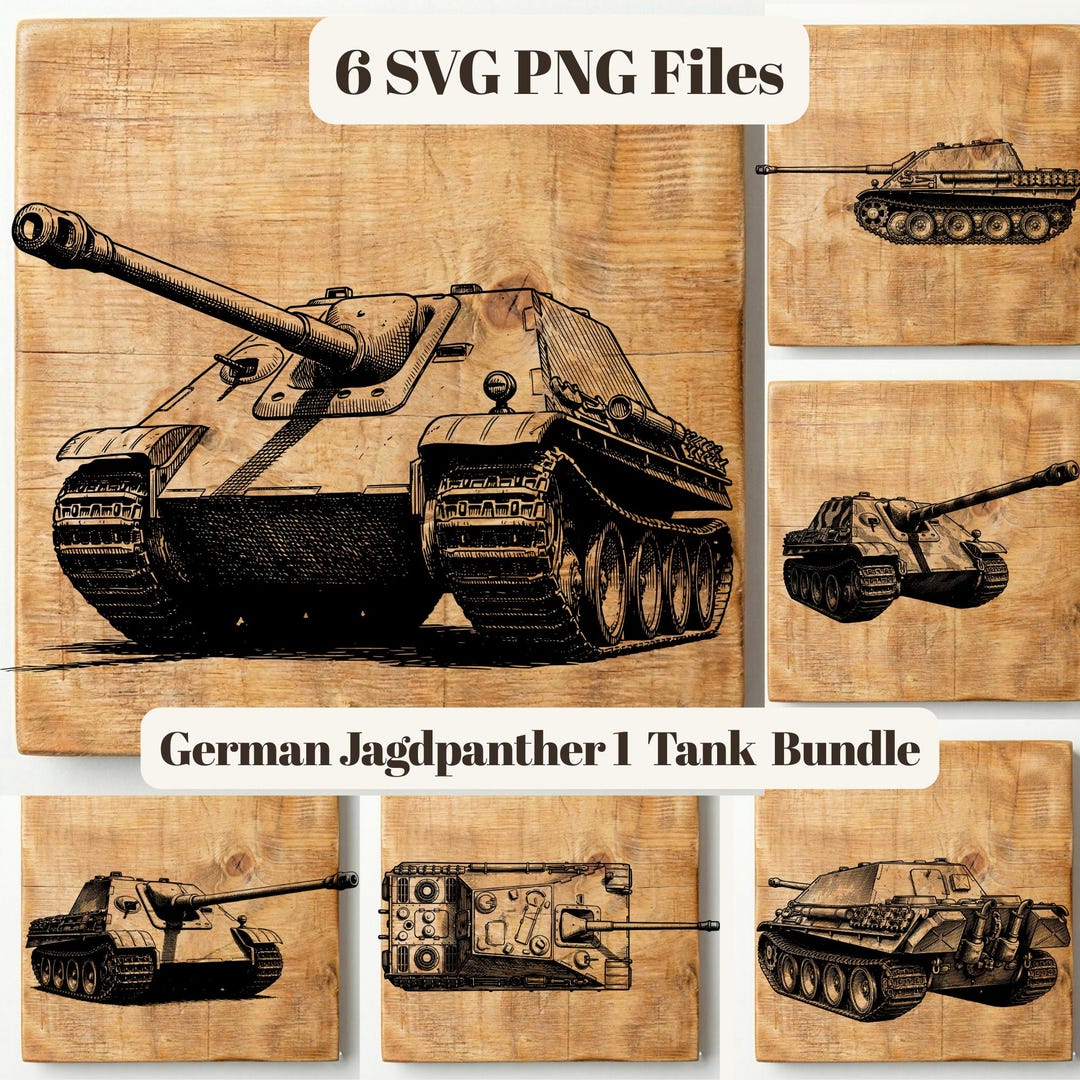 Jagdpanther Tank SVG Bundle, German WW2 Military Destroyer Cut File ...