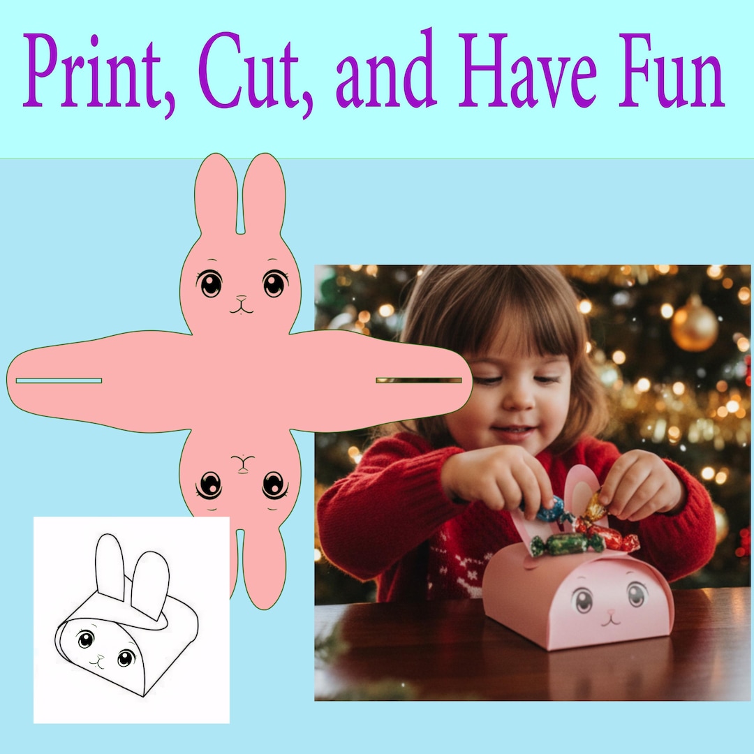 Bunny Candy Box Template (digital Download): DIY Cut-and-fold Easter ...