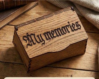 Laser Cut Wooden Memory Box SVG | Keepsake Chest Design (Digital Download)
