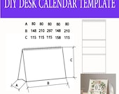 Printable Desk Calendar Template, Modern Office (SVG-DXF-PDF)