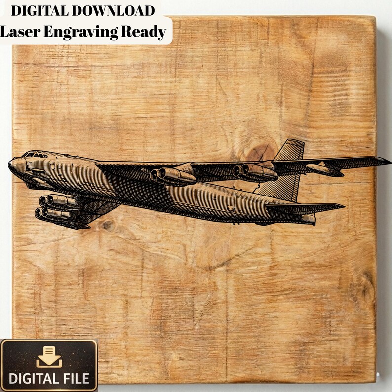B-52 Stratofortress SVG Bundle, USAF Bomber Aircraft Engraving Files ...