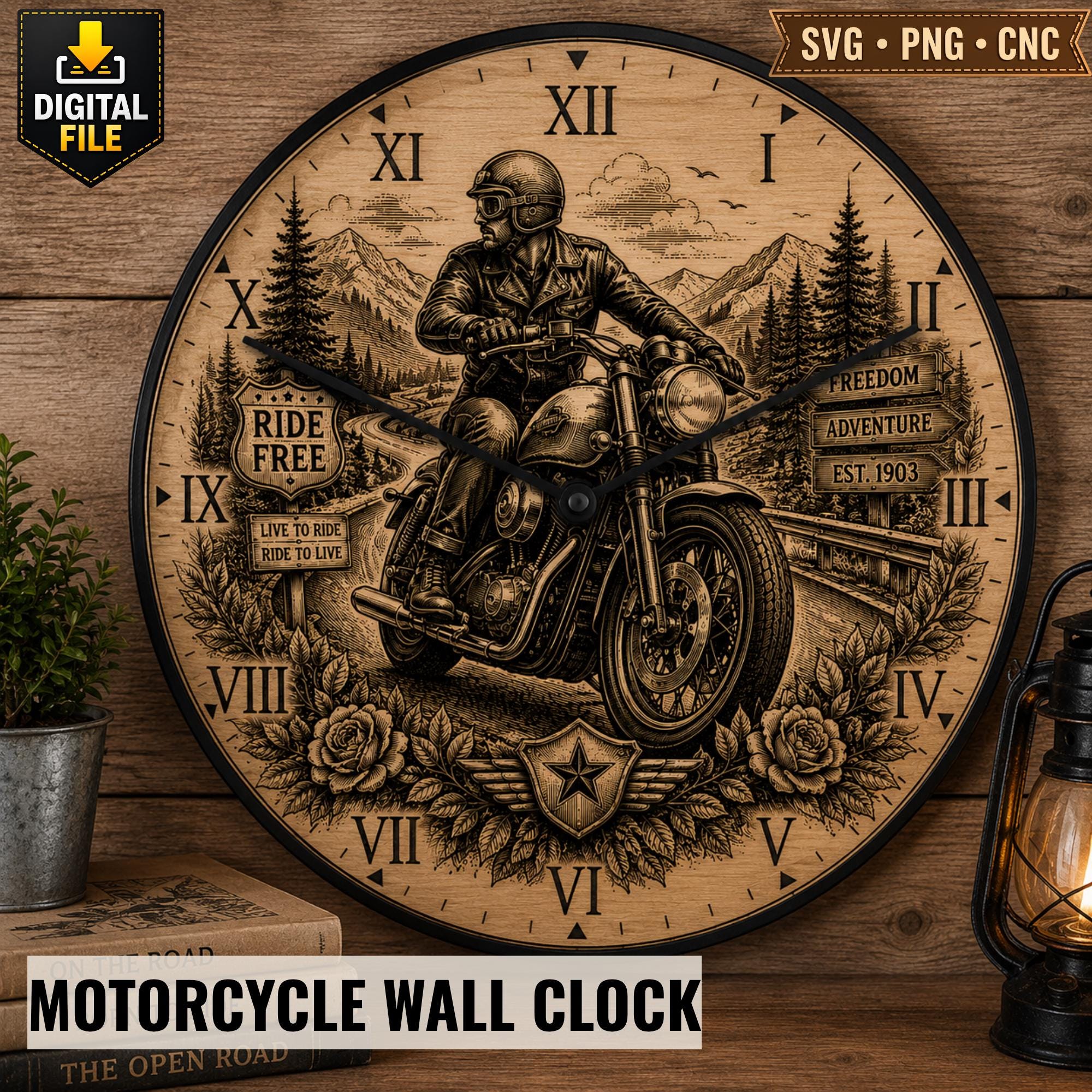 Harley Davidson Wall Clock - Etsy