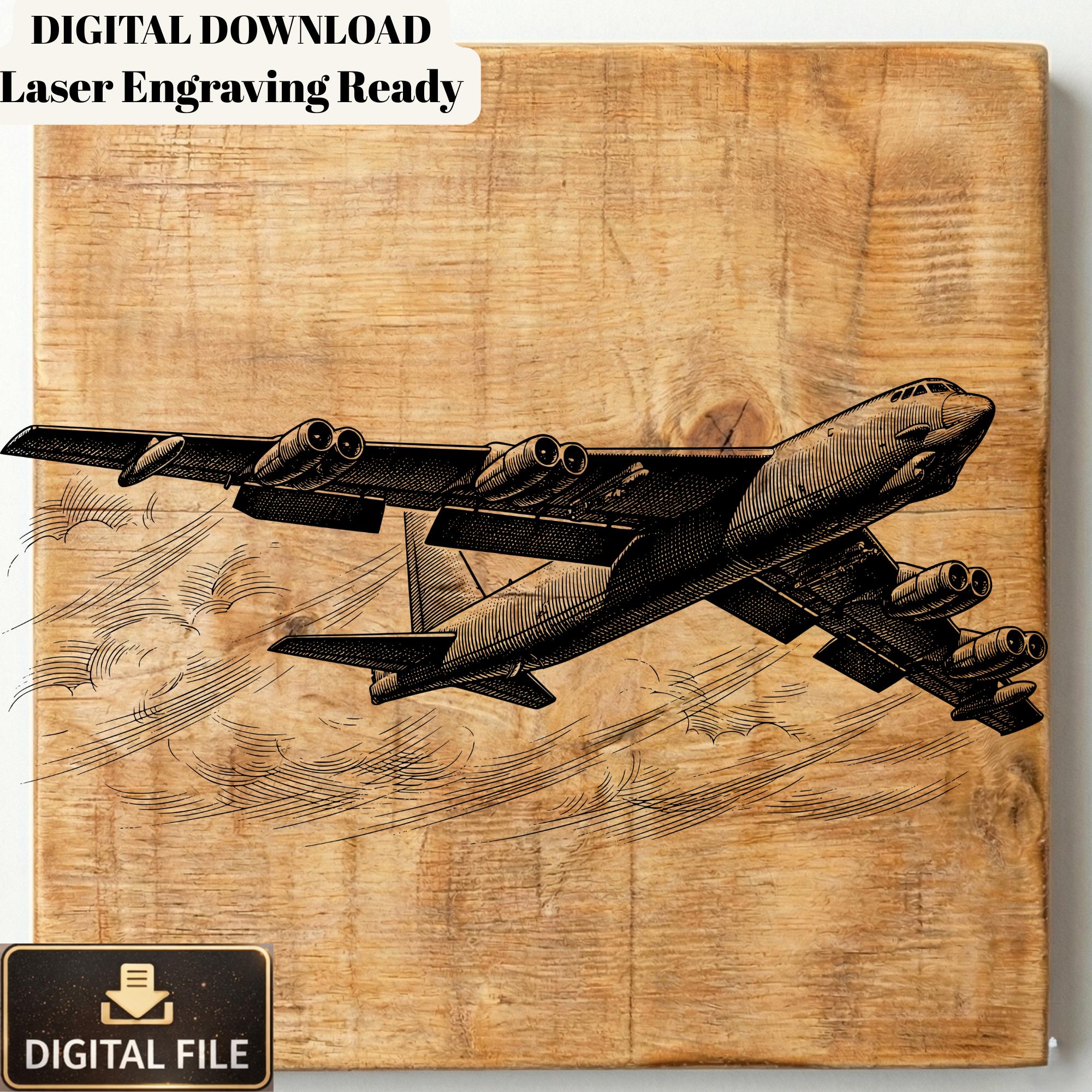 B-52 Stratofortress SVG Bundle, USAF Bomber Aircraft Engraving Files ...