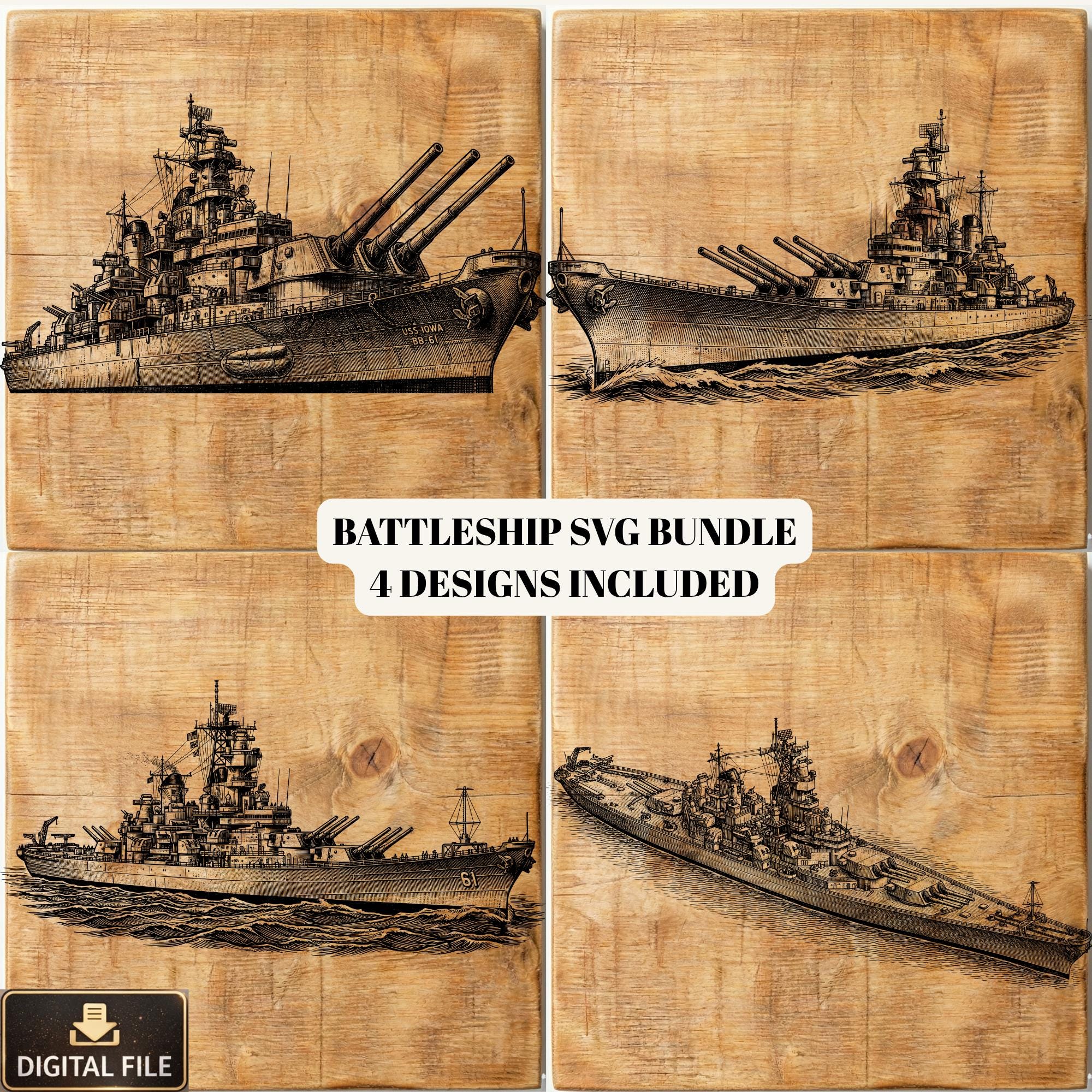 Battleship Iowa - Etsy