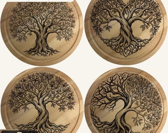 Tree of Life Laser Engraving Designs | Vintage Art SVG PNG (Digital Download)