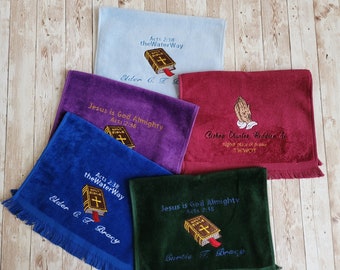 Toalla de mano con monograma - Regalo personalizado para pastor
