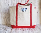 Embroidered Medium Boat Tote Bag, Teacher Tote, Custom Beach Bag, Bridesmaid Tote, Monogram Tote Bag, Monogram Handbag, School Bag, Work Bag