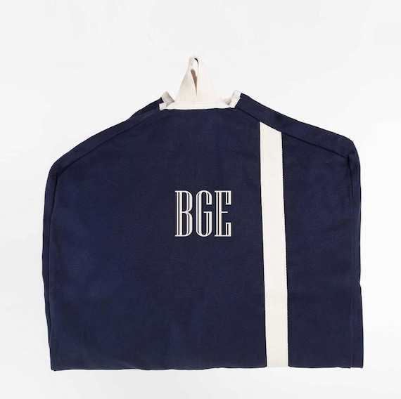Monogrammed Canvas Garment Bag | Groomsmen Gift, Customized Luggage