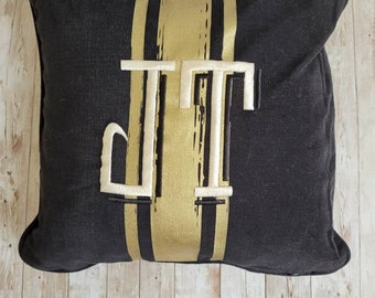 Denim Custom Pillow - Embroidered Pillow with Pillow Insert Option