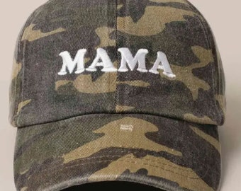 MAMA Camouflage Baseball Hat Cap Mother's Day Gift Gift Under 20 Mom Trucker Adjustable Cap