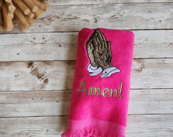 Toalla para Predicador Rosa Amén Regalo Religioso