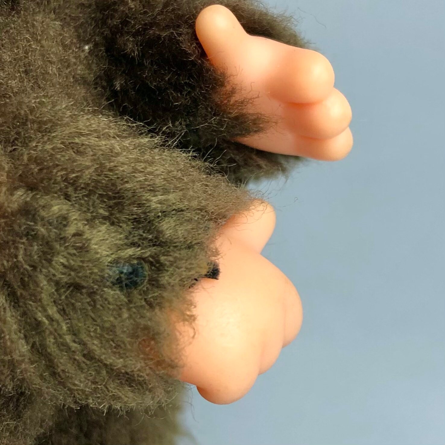 Vintage Monchhichi Sekiguchi Mini Monkey Plush Toy, Brown
