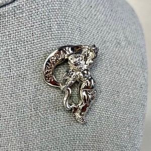 Vintage Zwei Schwester Schutzengel Pin: Silber Ton Samstag Anstecknadel