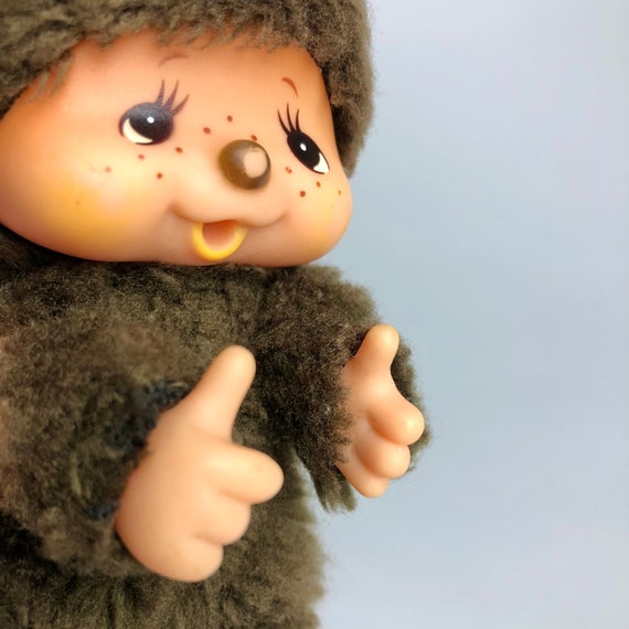 Vintage Monchhichi Mini Monkey Plush Toy: 1980s Sekiguchi Japan