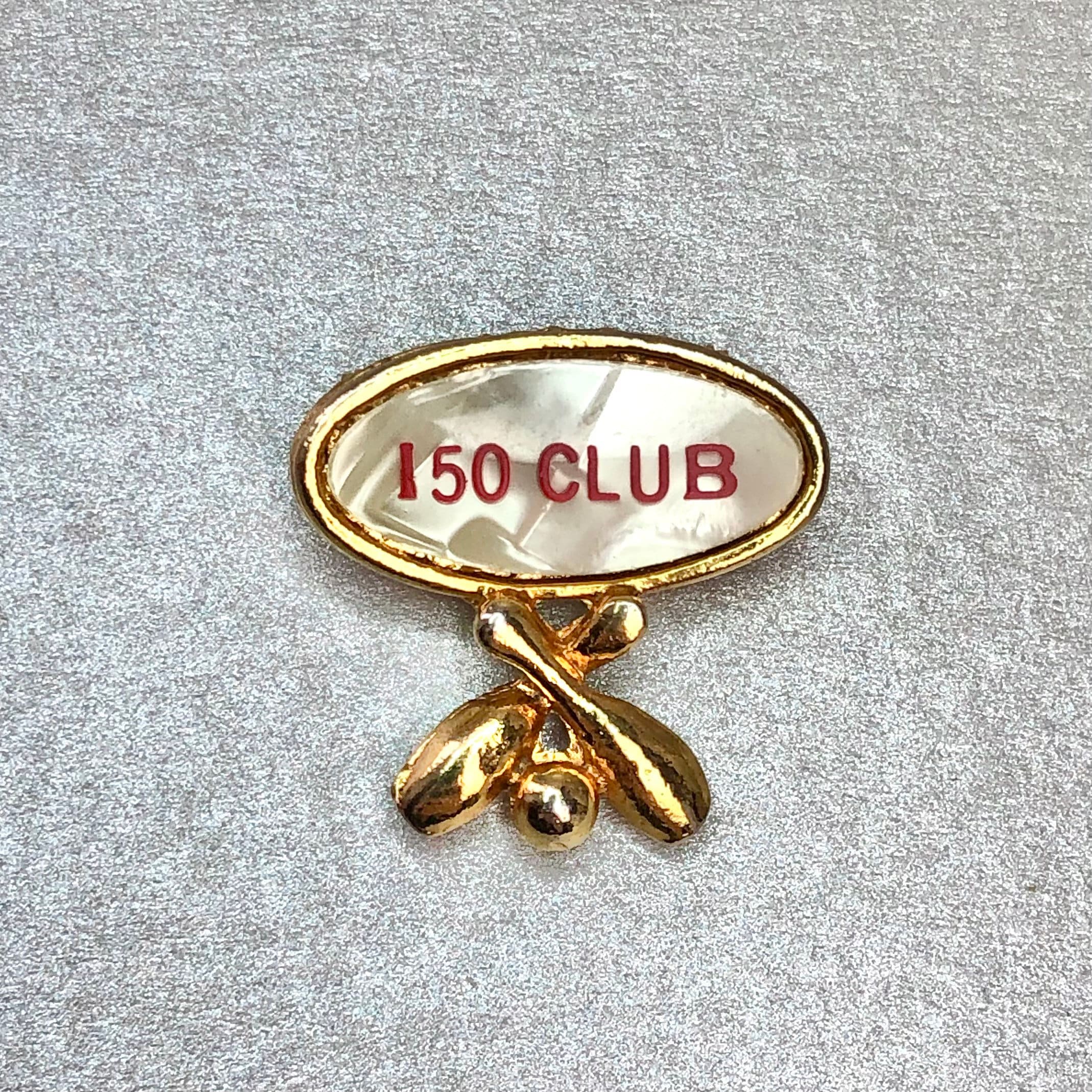Vintage Mafco Club Skittles Ball Mother of Pearls Mini Brooch, Gold Tone White Shawl Scarf Lapel Pin, Signed Costume Jewelry, Gift for Frien