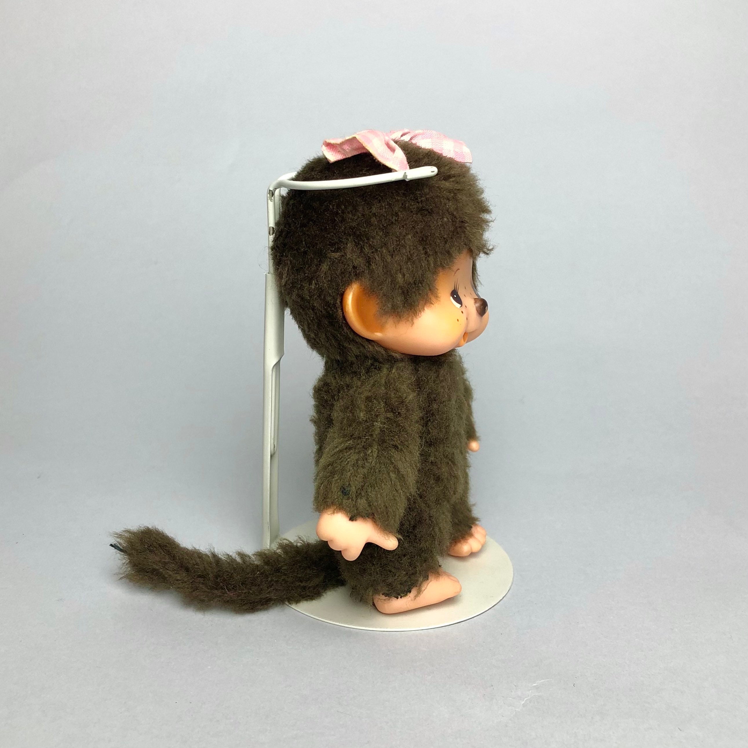 Vintage Monchhichi Sekiguchi Mini Monkey Plush Toy, Brown