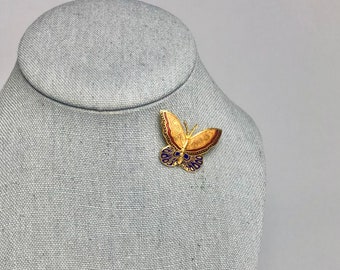 Vintage MMA Metropolitan Museum Art Butterfly Brooch 1985, Gold