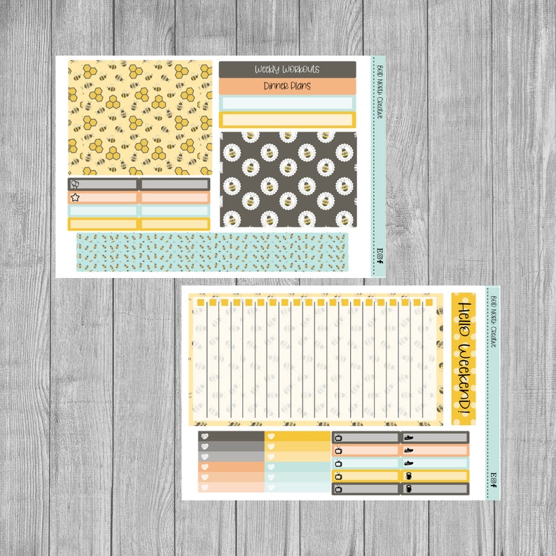 Bee Happy Happy Planner Dashboard Happy Planner Weekly Kit Dashboard ...