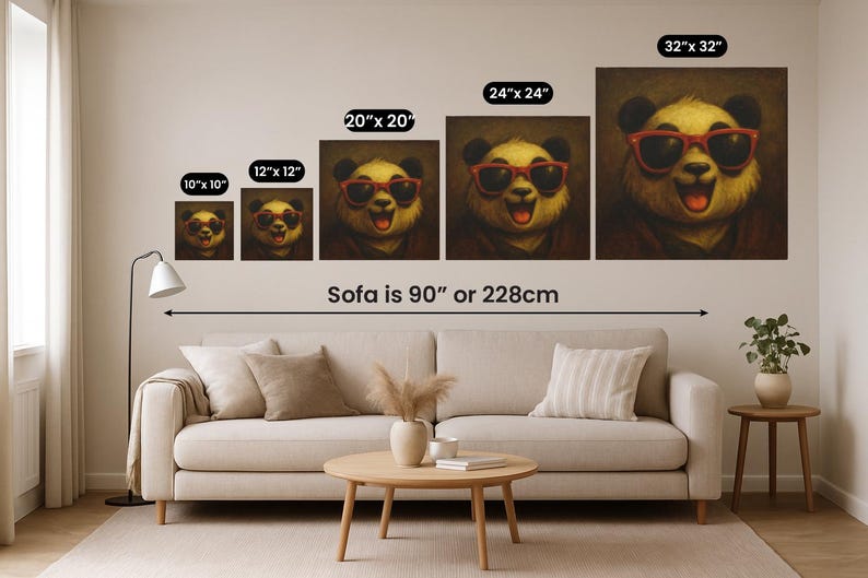 Howling Pug Canvas Print – The Scream Parody Wall Art on Square Matte Canvas image 10