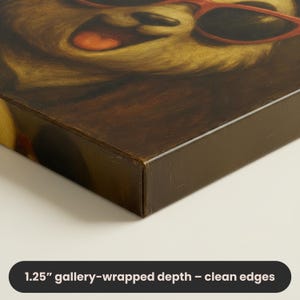 Howling Pug Canvas Print – The Scream Parody Wall Art on Square Matte Canvas image 12