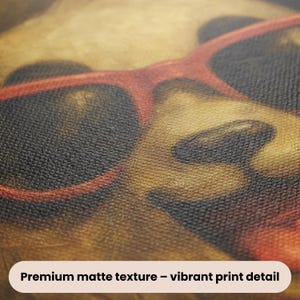Howling Pug Canvas Print – The Scream Parody Wall Art on Square Matte Canvas image 11