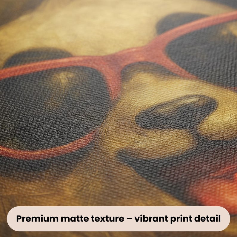 Howling Pug Canvas Print – The Scream Parody Wall Art on Square Matte Canvas image 11