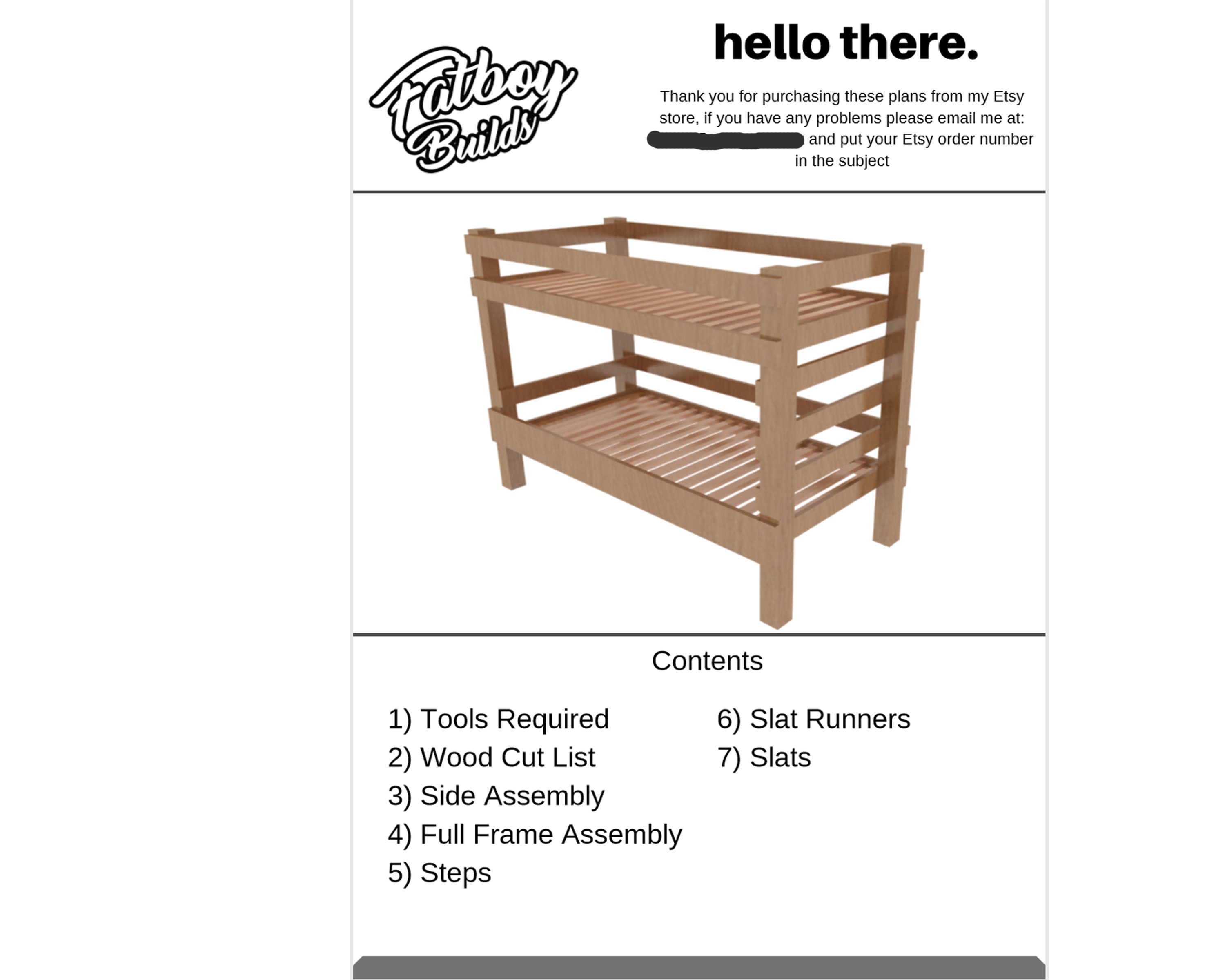 Bunk Bed Plans Diy Bunk Bed Build Plans Bed Woodworking Etsy