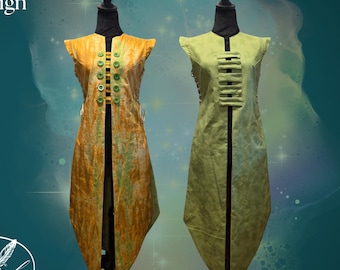 Jurassic Beauty Reversible Fantasy Cosplay Tabard with Pockets Small – Adjustable Fit, Breathable Cotton