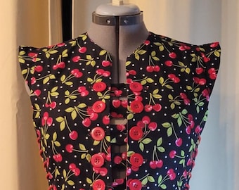 Cherry Bomb Reversible Fantasy Cosplay Tabard with Pockets Medium – Adjustable Fit, Breathable Cotton Blend