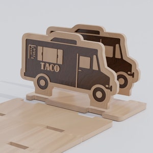 Taco Mania! Taco Truck | Taco Holder | Laser Cut Files | SVG EPS PDF