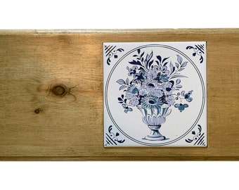 Trivet/Serving Board, with ceramic tile : 'BEETON' model; with regular tile, or 'Seaweed' pattern tile by Milton Hollins.