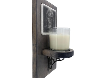 Candle Wall Sconce, with ‘Shroud of Turin’ marble tile.